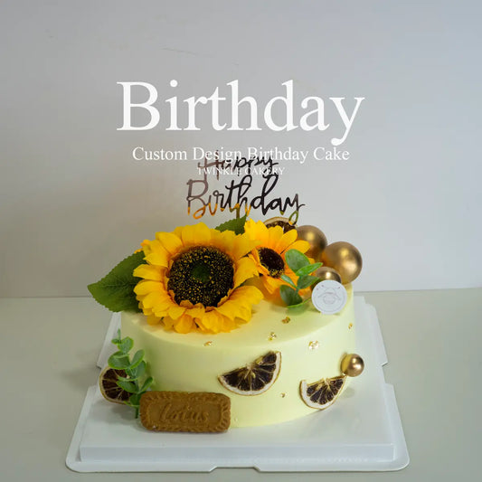 Vibrant sunflower birthday cake with stunning design - Cheerful cake delivery KL/Selangor