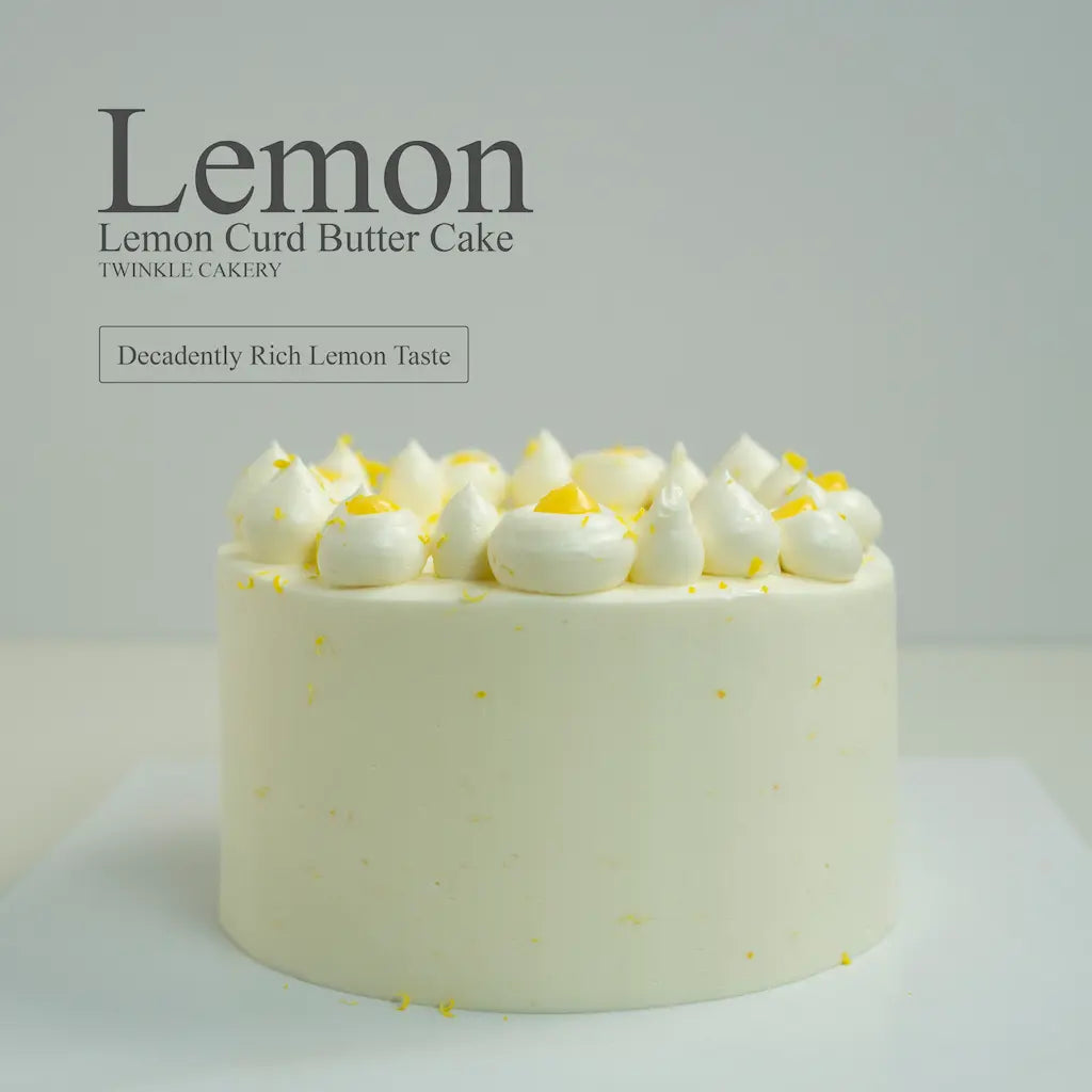 Clean, professional presentation of a lemon curd butter cake tailored for café dessert supply and event catering services across Puchong and Sri Petaling.