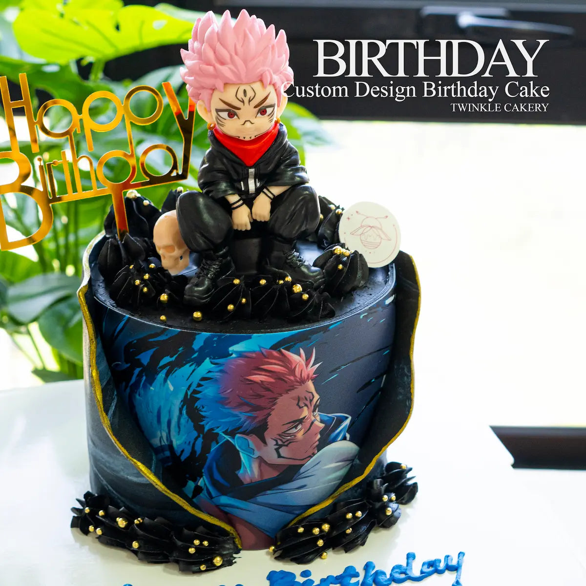 Yuji Itadori cake in JJK anime themed birthday party setting - Selangor